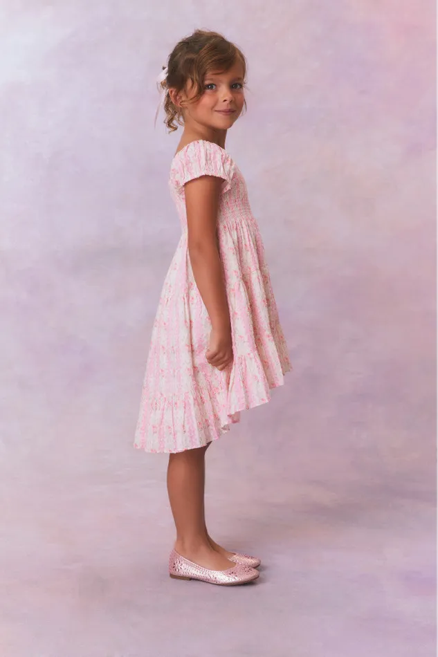 Kids Girls LoveShackFancy Girls Muriella Fragrance Print Flutter Sleeve Dress Strawberry Macaroon Kids Girls LoveShackFancy Girls Muriella Fragrance Print Flutter Sleeve Dress Strawberry Macaroon