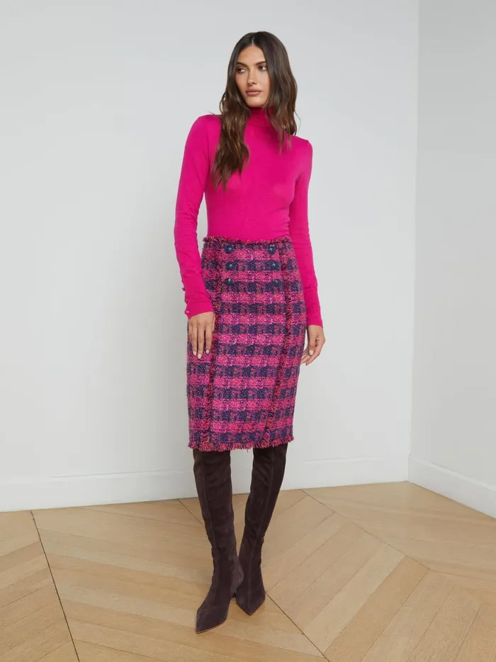 Kitty Tweed Pencil Skirt Midnightacairuby Tweed Women L039Agence Skirts