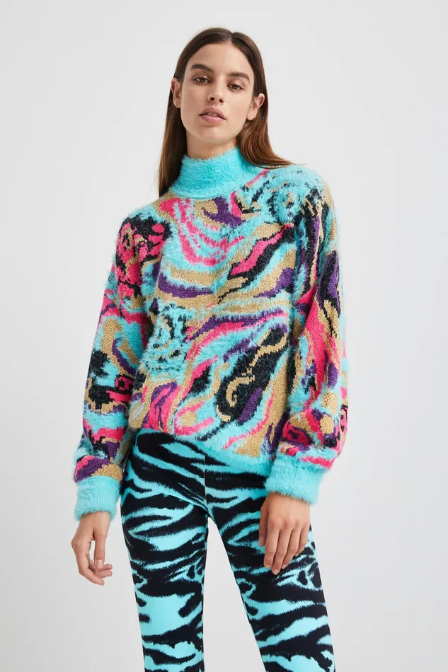 Knit Rollneck Jumper Women Desigual Sweaters