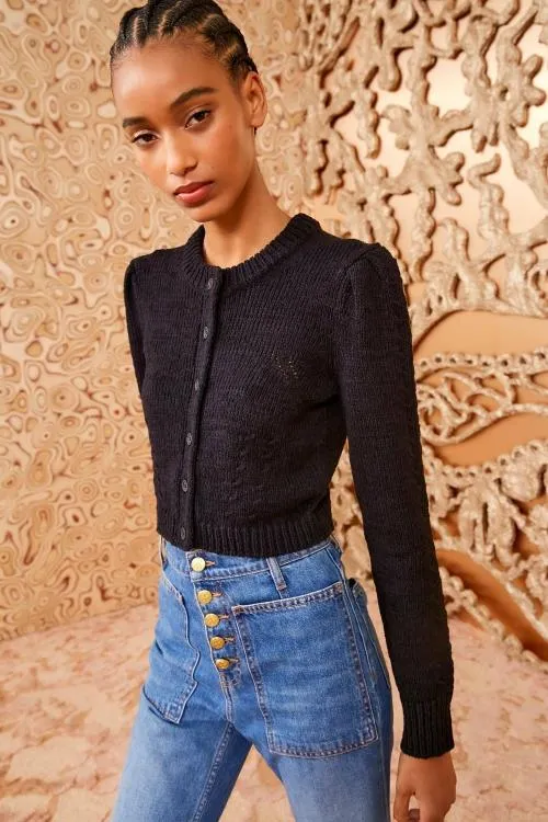 Knits Women Ulla Johnson Delphina Cardigan Noir