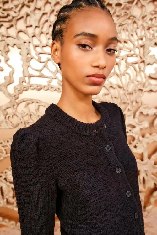 Knits Women Ulla Johnson Delphina Cardigan Noir Knits Women Ulla Johnson Delphina Cardigan Noir