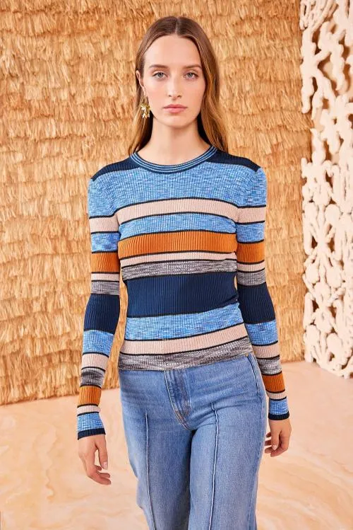 Knits Women Ulla Johnson Denia Top Adriatic Knits Women Ulla Johnson Denia Top Adriatic