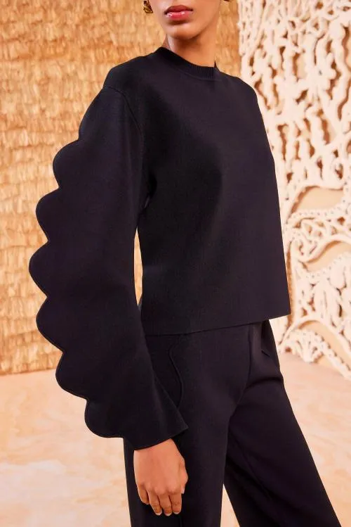 Knits Women Ulla Johnson Ivy Pullover Noir Knits Women Ulla Johnson Ivy Pullover Noir