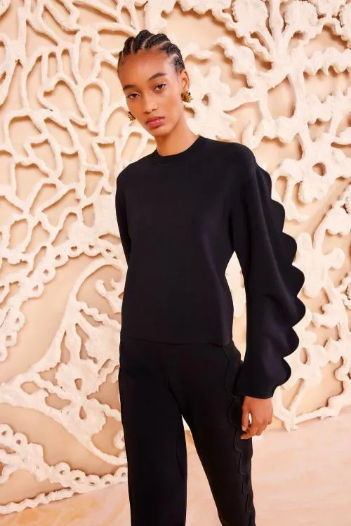 Knits Women Ulla Johnson Ivy Pullover Noir Knits Women Ulla Johnson Ivy Pullover Noir