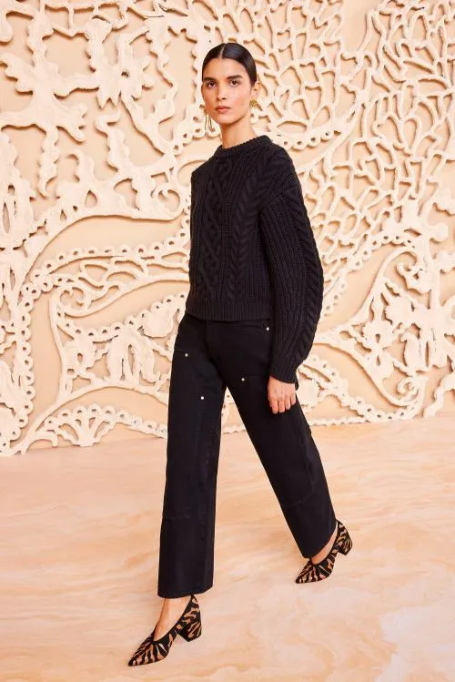 Knits Women Ulla Johnson Juniper Pullover Noir Knits Women Ulla Johnson Juniper Pullover Noir