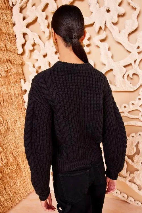 Knits Women Ulla Johnson Juniper Pullover Noir Knits Women Ulla Johnson Juniper Pullover Noir