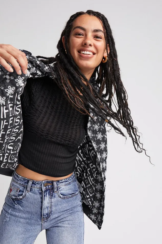 Lace Quilted Jacket Women Desigual Jackets