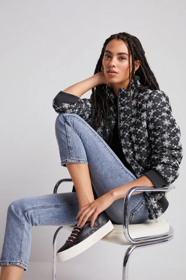 Lace Quilted Jacket Women Desigual Jackets