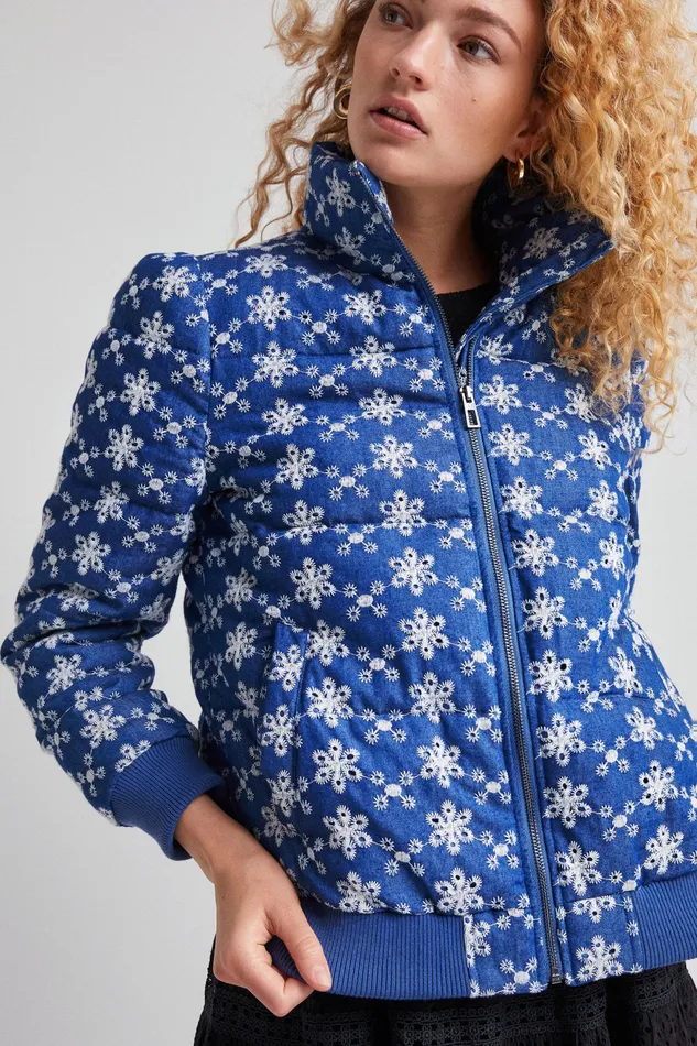Lace Quilted Jacket Women Desigual Jackets