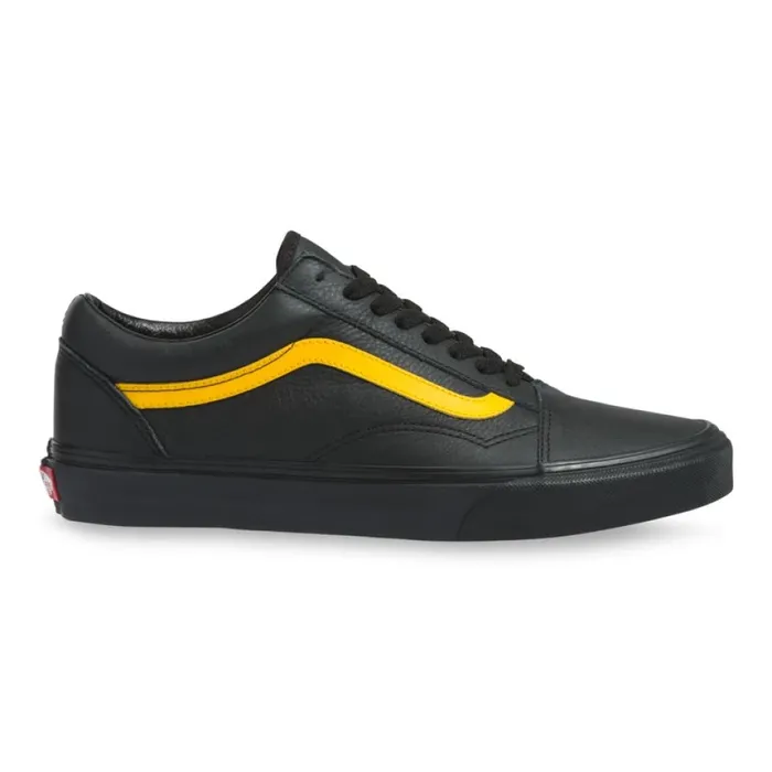 Leather Pop UA Old Skool BlackLemon Chrome MenWomen Classics Shoes Vans Leather Pop UA Old Skool BlackLemon Chrome MenWomen Classics Shoes Vans