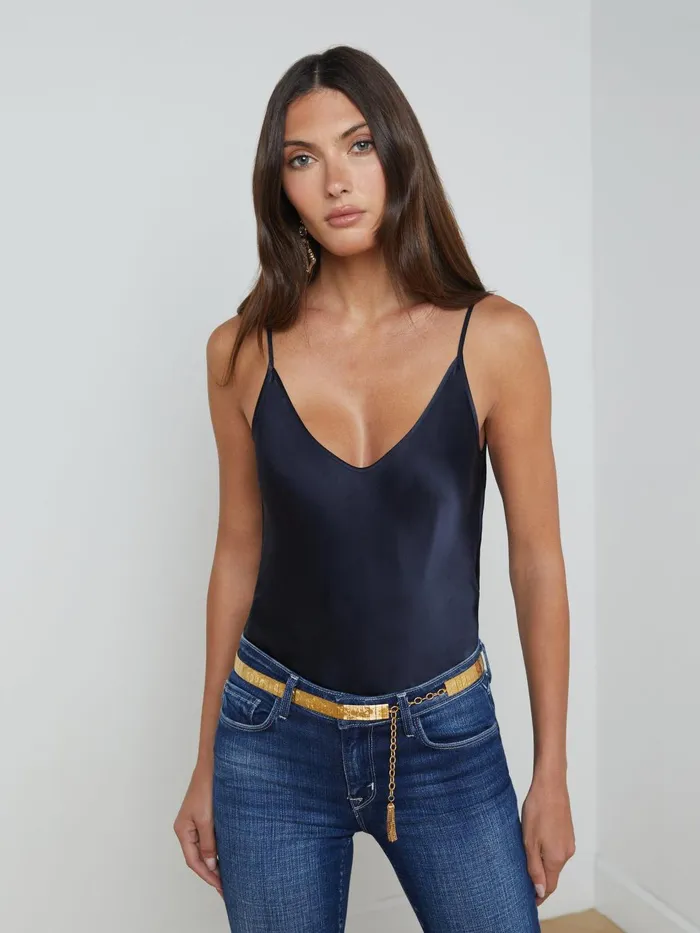 Lexi Silk Camisole Midnight Women L039Agence Camisoles and Tanks