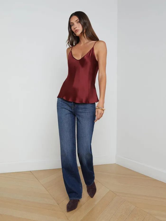 Lexi Silk Camisole Syrah Women L039Agence Camisoles and Tanks Lexi Silk Camisole Syrah Women L039Agence Camisoles and Tanks