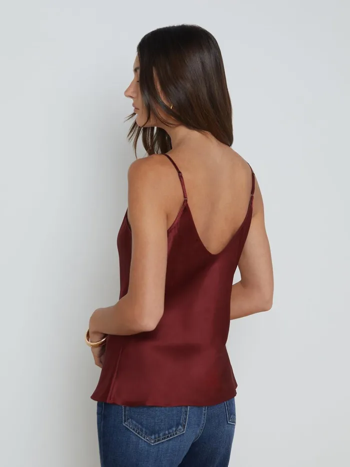 Lexi Silk Camisole Syrah Women L039Agence Camisoles and Tanks Lexi Silk Camisole Syrah Women L039Agence Camisoles and Tanks