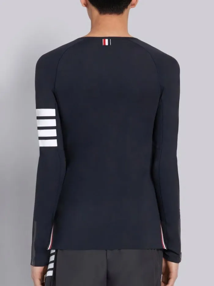 Lightweight Compression Tech 4bar Longsleeve Tee Charcoal Men Thom Browne Sweats Lightweight Compression Tech 4bar Longsleeve Tee Charcoal Men Thom Browne Sweats