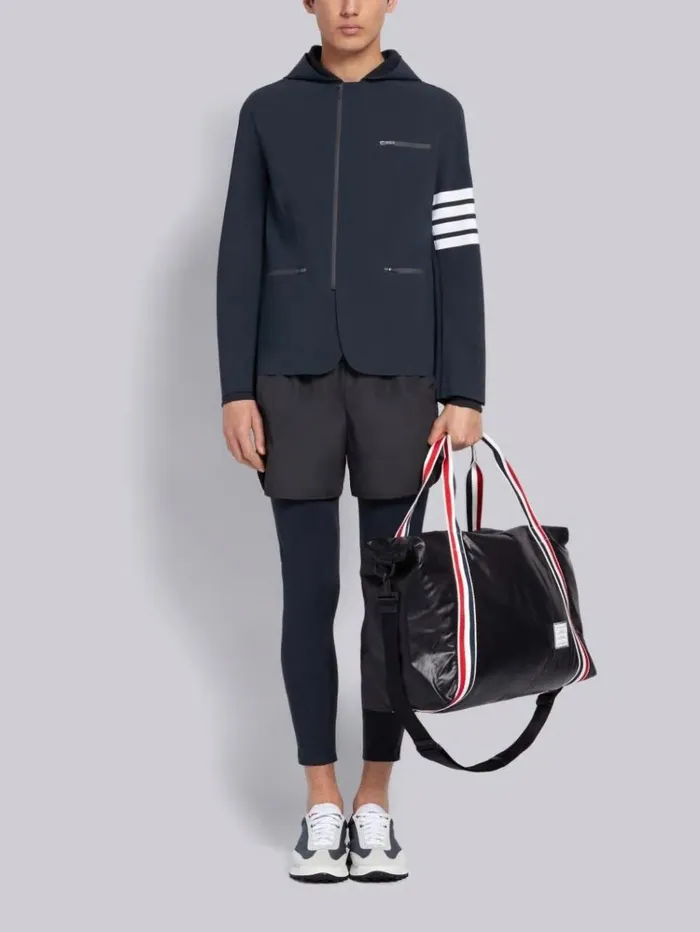 Lightweight Compression Tech 4bar Longsleeve Tee Charcoal Men Thom Browne Sweats Lightweight Compression Tech 4bar Longsleeve Tee Charcoal Men Thom Browne Sweats