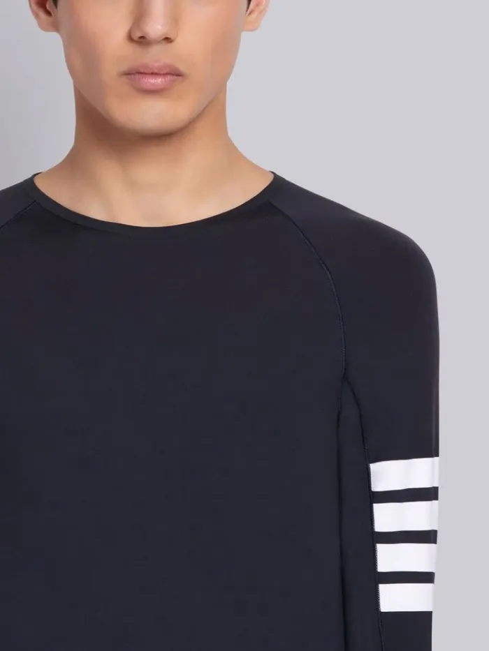 Lightweight Compression Tech 4bar Longsleeve Tee Charcoal Men Thom Browne Sweats Lightweight Compression Tech 4bar Longsleeve Tee Charcoal Men Thom Browne Sweats