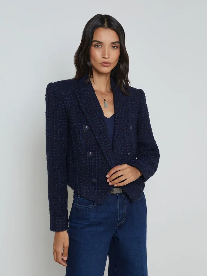 Lila OpenFront Blazer Midnightblue Women L039Agence Blazers and Jackets