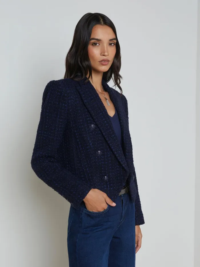 Lila OpenFront Blazer Midnightblue Women L039Agence Blazers and Jackets Lila OpenFront Blazer Midnightblue Women L039Agence Blazers and Jackets