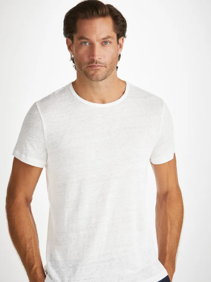 Linen TShirts Men Derek Rose TShirt Jordan Linen White