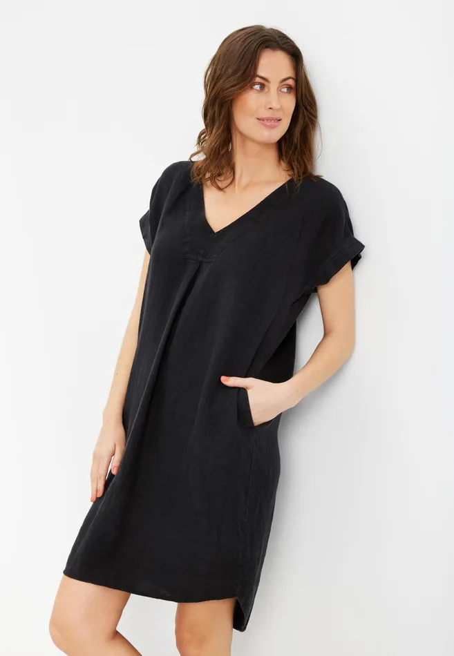 LINO DRESS 15693 999 Black 999 Women IN FRONT DRESSES