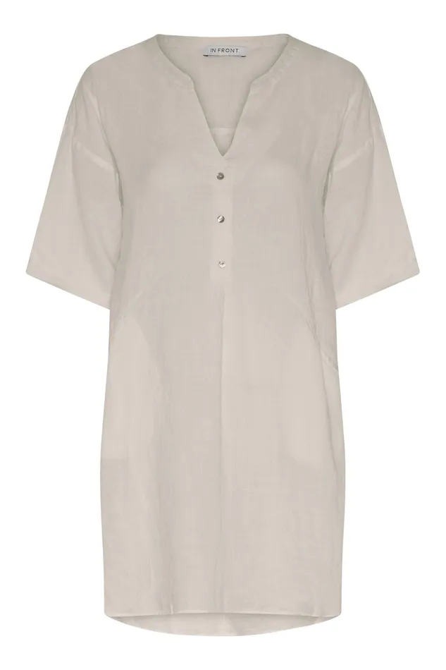 LINO TUNIC 15683 190 Nature 190 Women IN FRONT BLOUSES SHIRTS