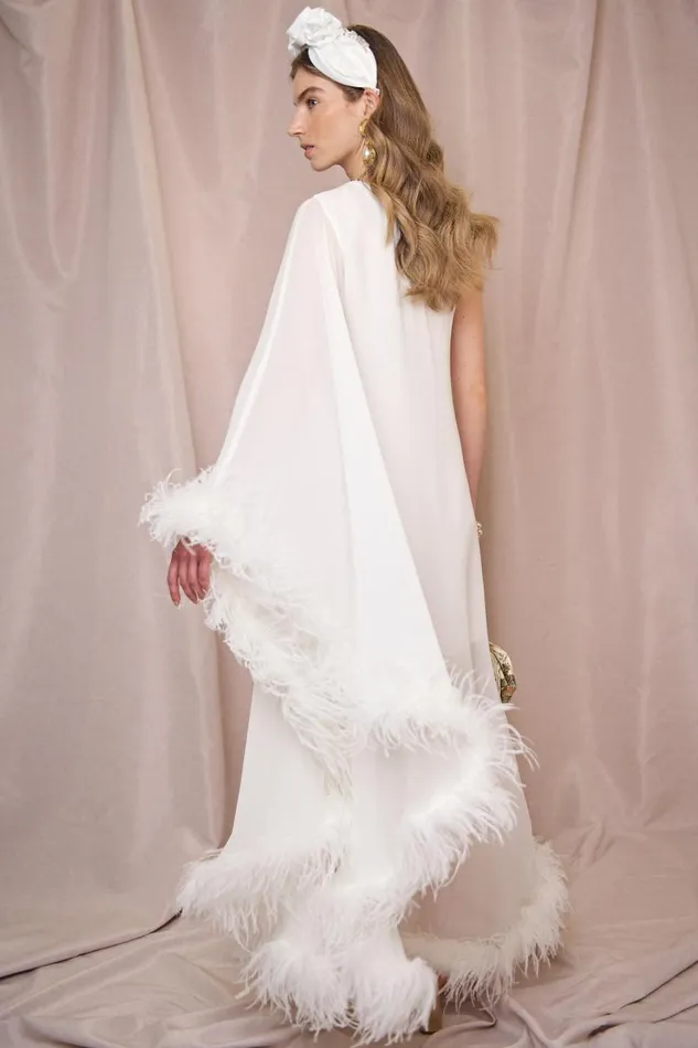 Liza Ivory Feathers Women RIXO Bridal Liza Ivory Feathers Women RIXO Bridal