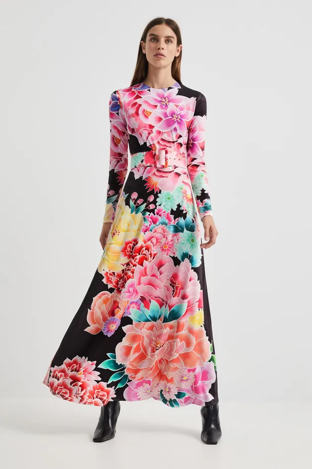 Long Floral Dress Women Desigual Dresses
