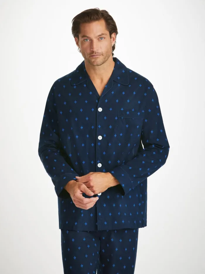 Long Pajamas Men Derek Rose Classic Fit Pajamas Nelson 98 Cotton Batiste Navy Long Pajamas Men Derek Rose Classic Fit Pajamas Nelson 98 Cotton Batiste Navy