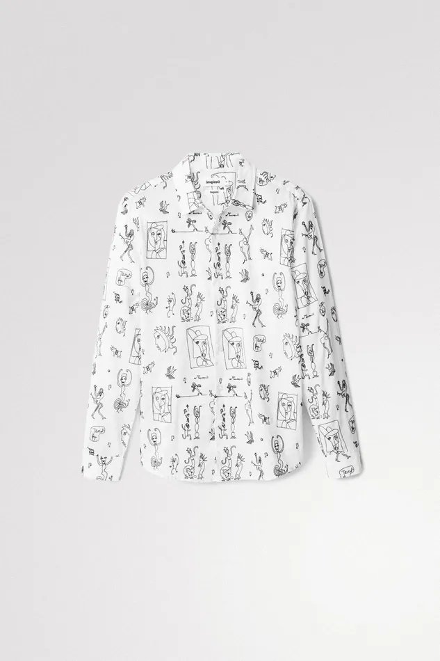 Longsleeve Embroidered Shirt Mens Desigual Shirts