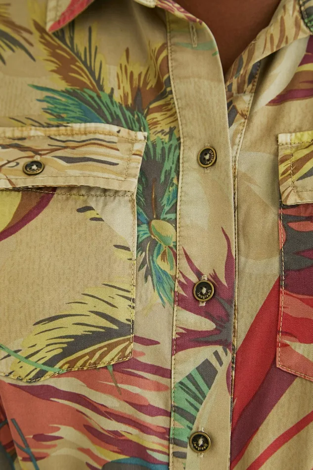 Long Tropical Shirt Dress Women Desigual Dresses