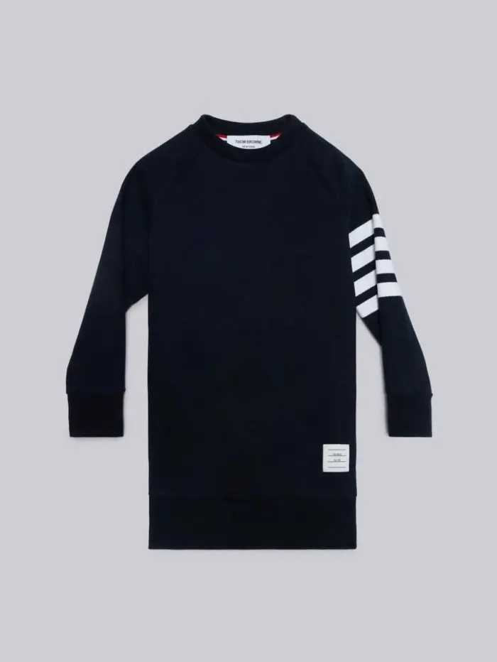 Loopback Engineered 4bar Sweatdress Navy Girls Thom Browne Sweats And Tshirt