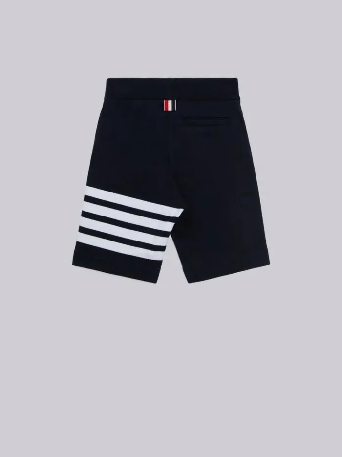 Loopback Engineered 4bar Sweatshort Navy BoysGirls Thom Browne Trousers And Shorts
