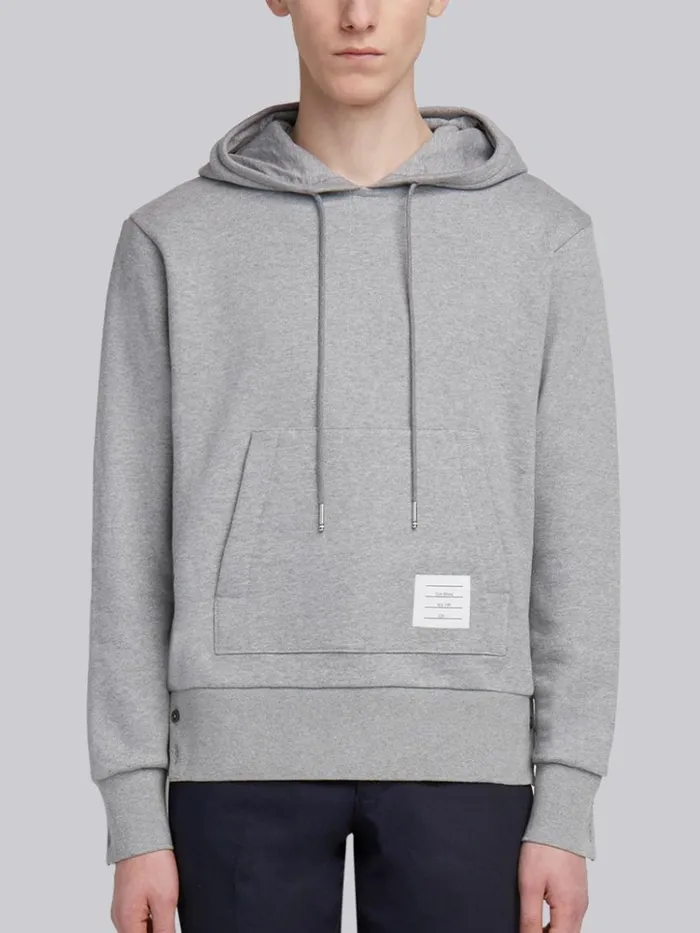 Loopback Jersey Knit Center Back Stripe Pullover Hoodie Light Grey Men Thom Browne Sweats Loopback Jersey Knit Center Back Stripe Pullover Hoodie Light Grey Men Thom Browne Sweats