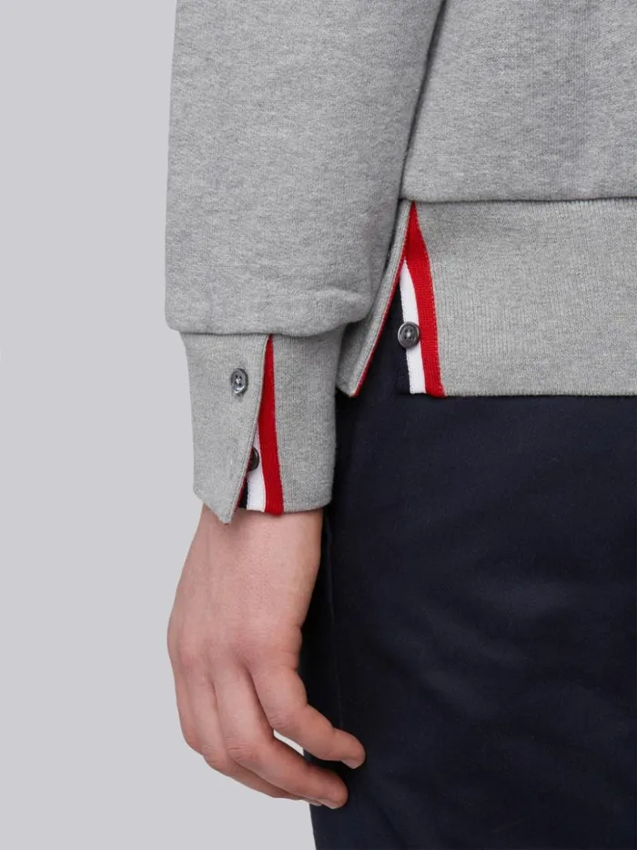 Loopback Jersey Knit Center Back Stripe Pullover Hoodie Light Grey Men Thom Browne Sweats Loopback Jersey Knit Center Back Stripe Pullover Hoodie Light Grey Men Thom Browne Sweats