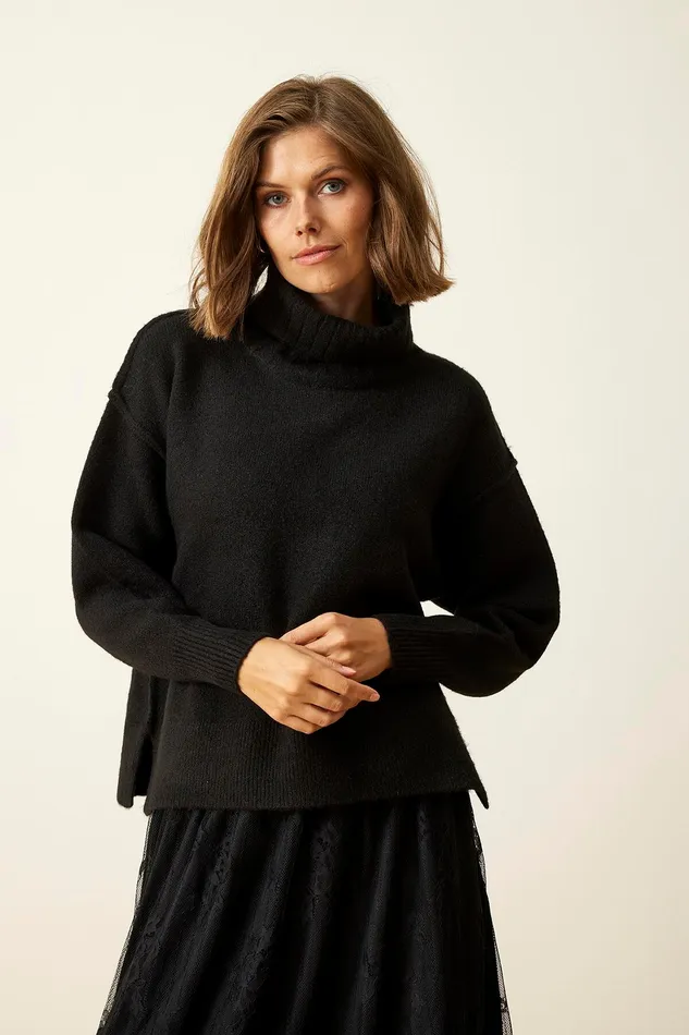 LOULOU SWEATER 15950 999 Black 999 Women IN FRONT CARDIGANS KNITS
