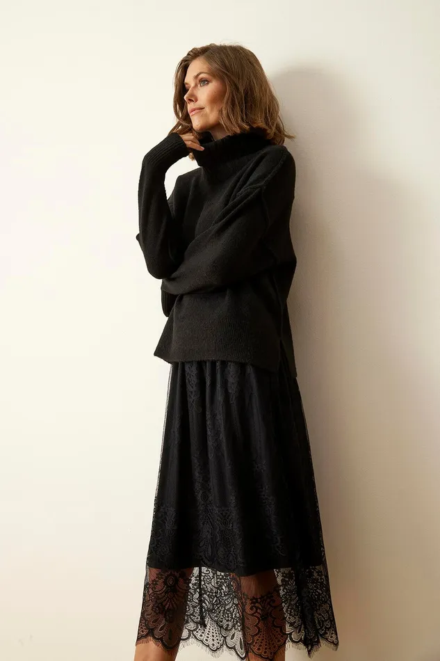 LOULOU SWEATER 15950 999 Black 999 Women IN FRONT CARDIGANS KNITS