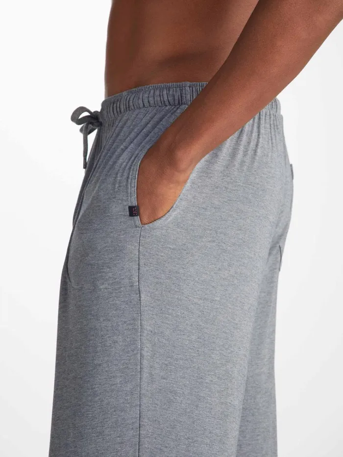 Lounge Pants Men Derek Rose Lounge Pants Marlowe Micro Modal Stretch Charcoal