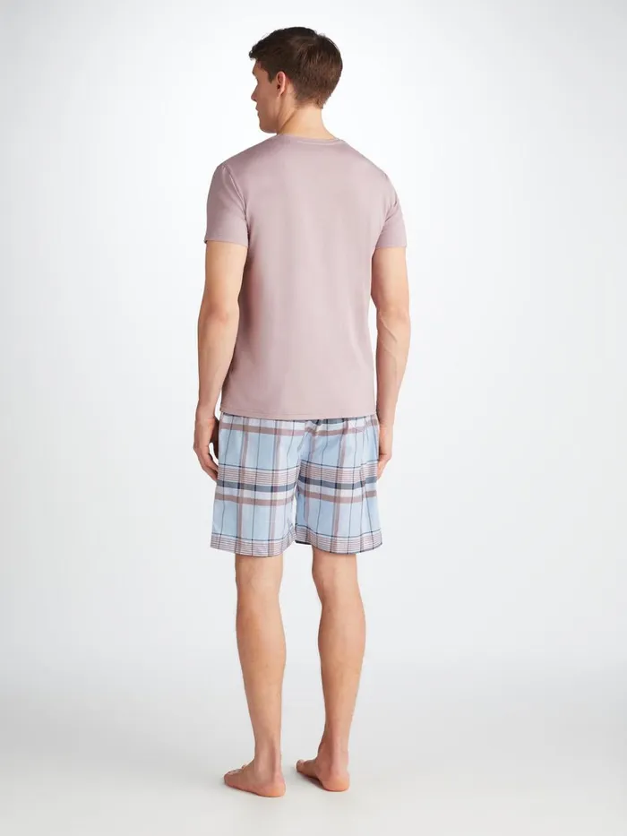 Lounge Shorts Men Derek Rose Lounge Shorts Barker 38 Cotton Blue