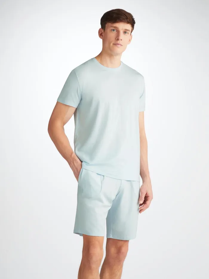 Lounge Shorts Men Derek Rose Lounge Shorts Basel Micro Modal Stretch Ice Blue Lounge Shorts Men Derek Rose Lounge Shorts Basel Micro Modal Stretch Ice Blue
