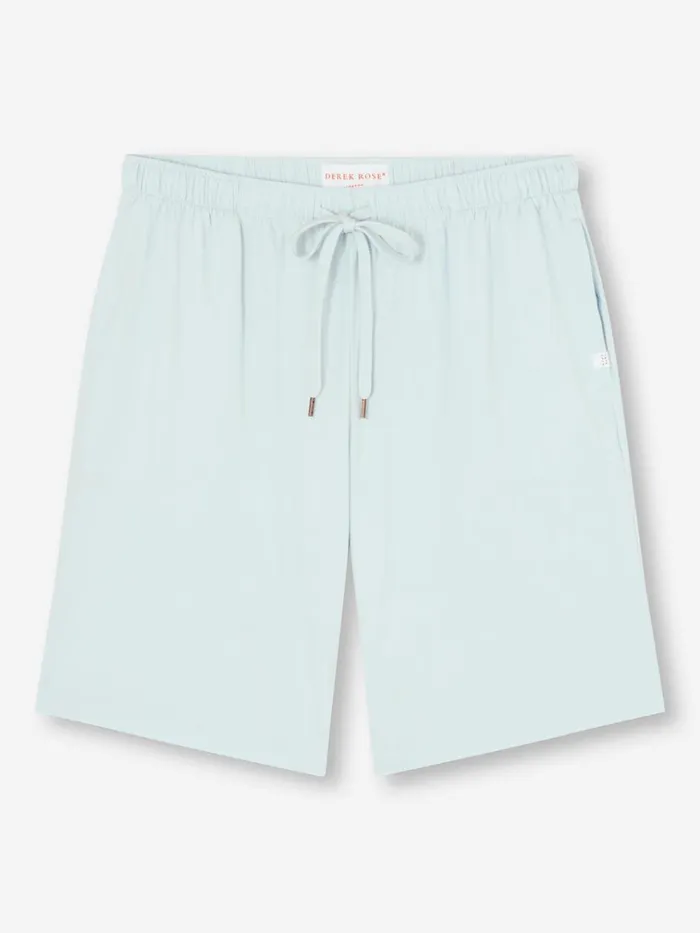 Lounge Shorts Men Derek Rose Lounge Shorts Basel Micro Modal Stretch Ice Blue