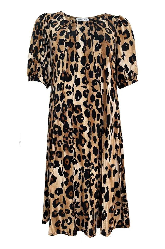 LUCETTE DRESS 16438 821 Light Brown 821 Women IN FRONT DRESSES