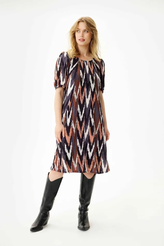 LUCETTE DRESS 16441 804 Mocca 804 Women IN FRONT DRESSES