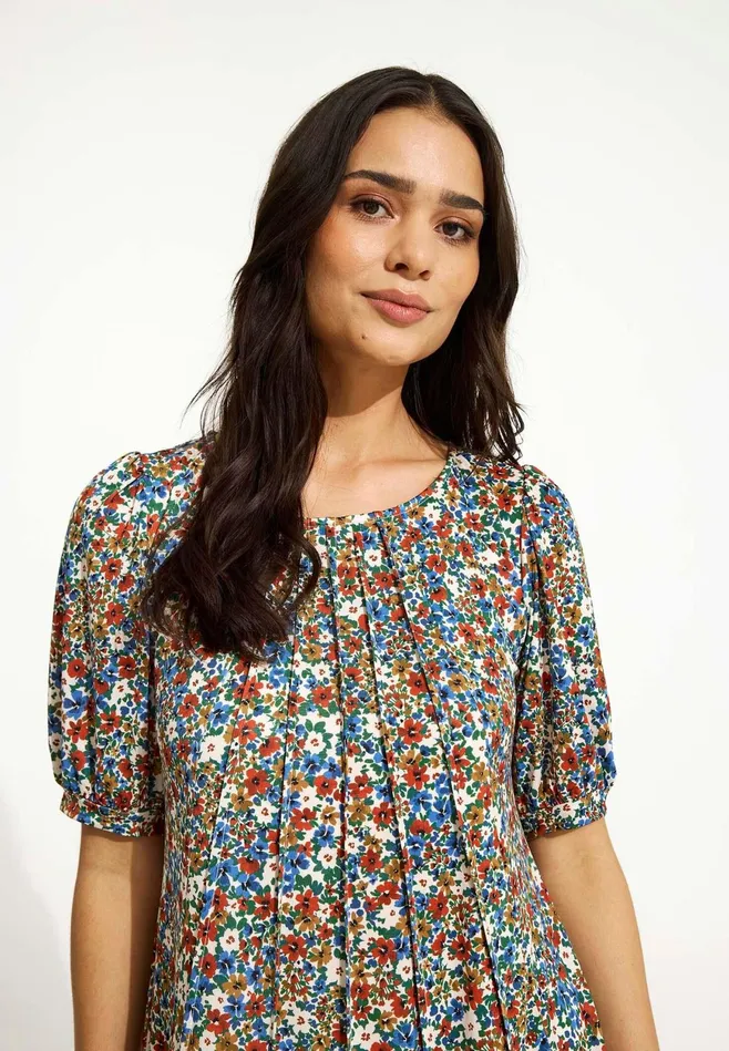 LUCETTE DRESS 16569 516 Multi Blue 516 Women IN FRONT DRESSES