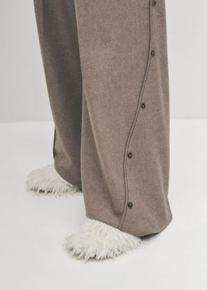 Maja Furry Cream Leather Mules Women ALOHAS Mules