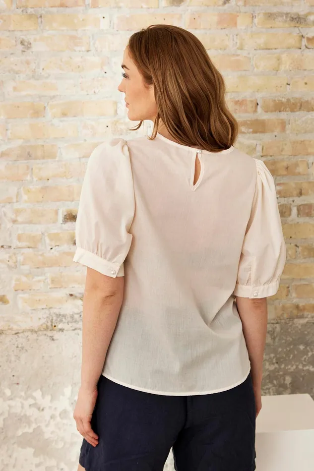 MALOU BLOUSE 16156 005 Cream 005 Women IN FRONT BLOUSES SHIRTS