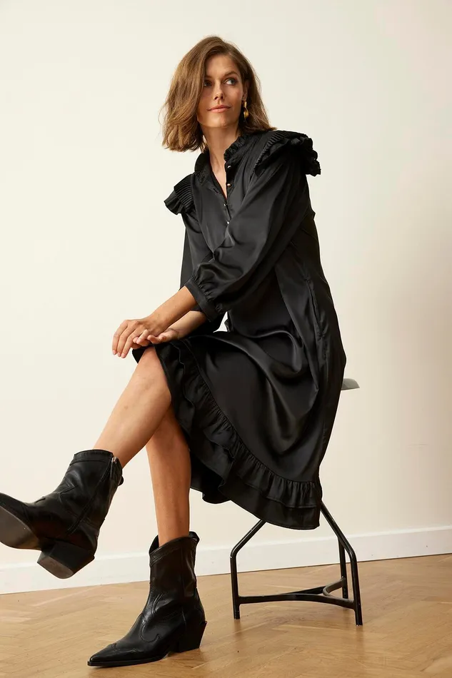MANDY DRESS 15951 999 Black 999 Women IN FRONT DRESSES