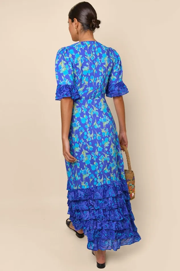 Mari Fontainhas Floral Cobalt Mix Women RIXO Dresses