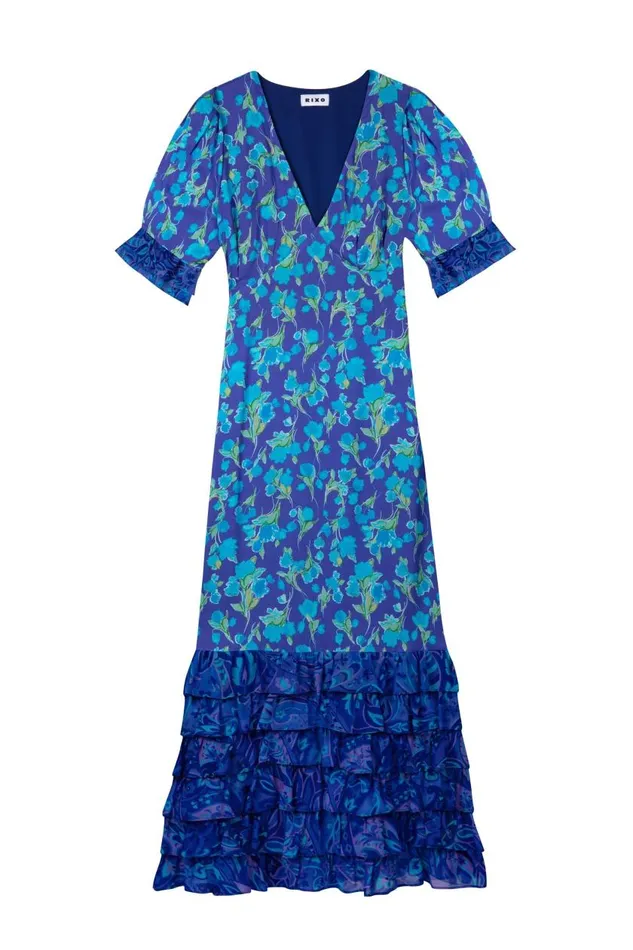 Mari Fontainhas Floral Cobalt Mix Women RIXO Dresses