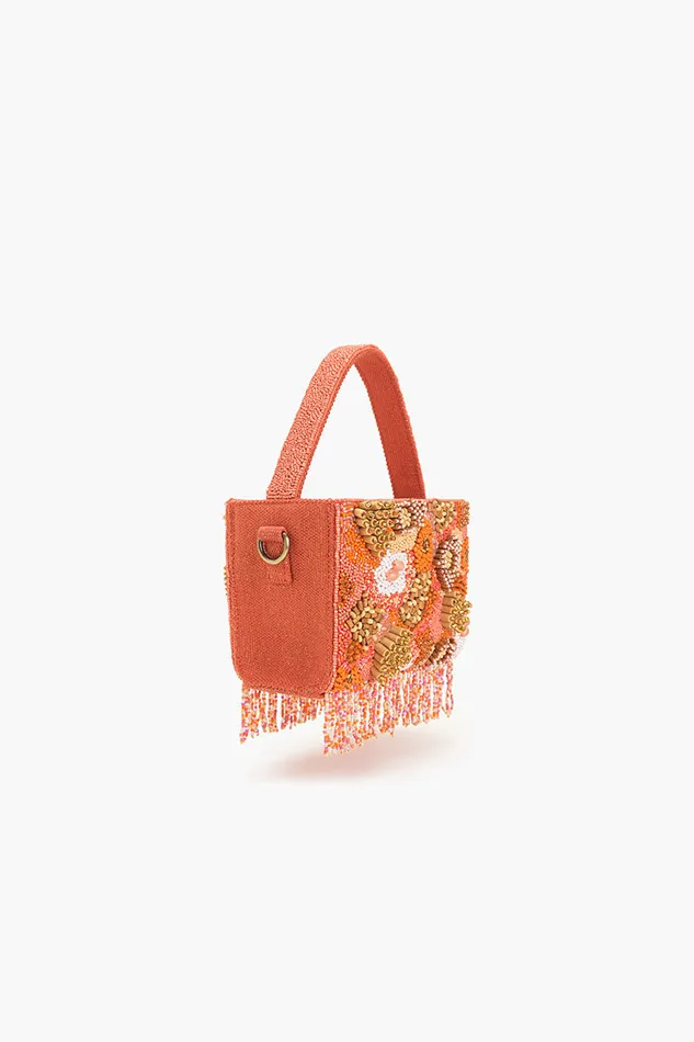 Maze Tangerine Box Top Handle Bag Maze Tangerine Box Top Handle Bag