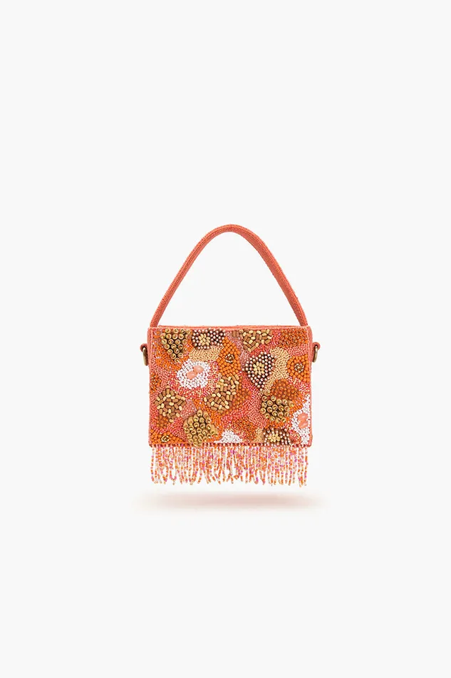 Maze Tangerine Box Top Handle Bag Maze Tangerine Box Top Handle Bag
